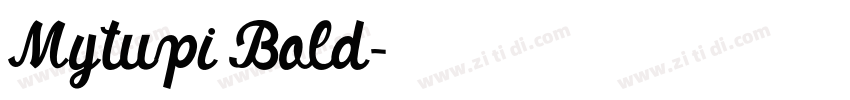 Mytupi Bold字体转换